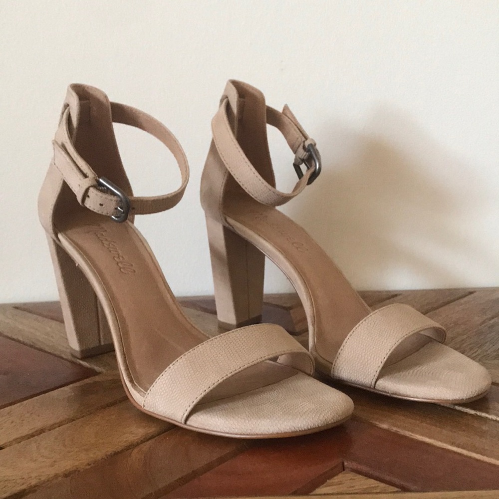 Madewell strappy heels in tan suede - Picture 1 of 5